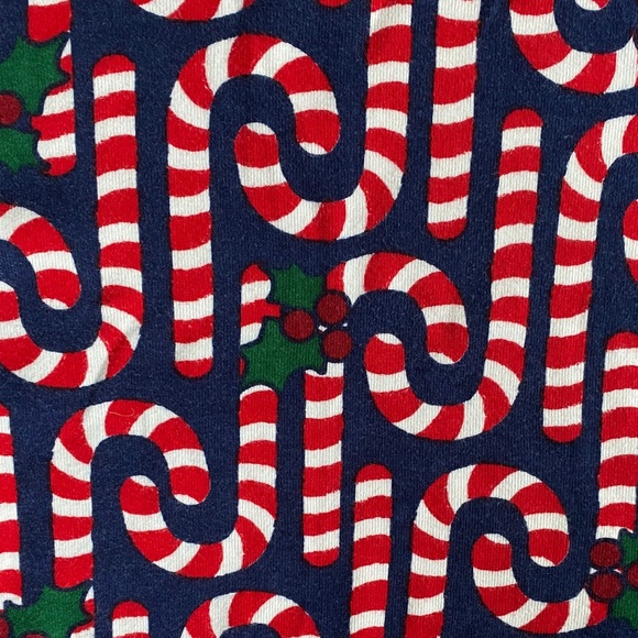 Hanna Andersson Red and Blue Candy Cane Pajama Set, size 14. Excellent condition - Picture 4 of 11